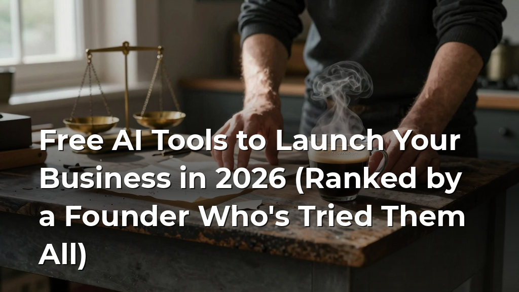 Free AI Tools to Launch Your Business in 2026 (Ranked by a Founder Who's Tried Them All)